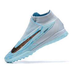 Chuteira Society Nike Phantom GX Elite DF TF Azul Claro - VENI Futebol