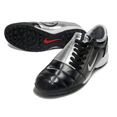 Bota de fútbol Nike Total 90 III Turf TF negra y plateada