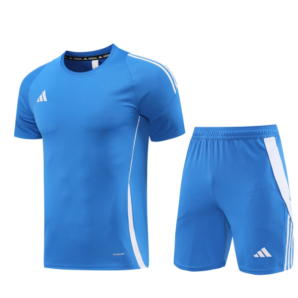 Conjunto Adidas Camiseta + Short Azul Claro - VENI Futebol
