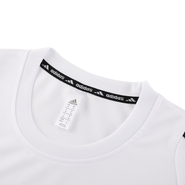 Conjunto Adidas Camiseta + Short Branca e Preta - VENI Futebol