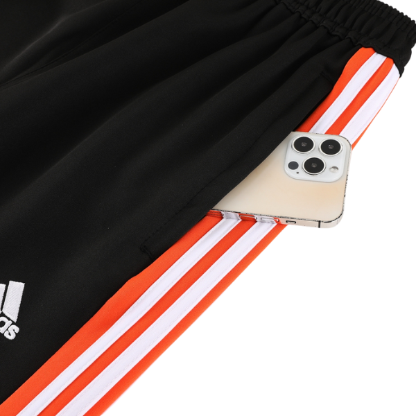 Conjunto de Frio Adidas Jaqueta + Calça Laranja, Branca e Preta - VENI Futebol