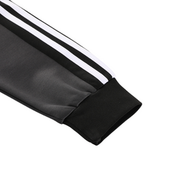 Conjunto de Frio Adidas Jaqueta + Calça Preta, Branca e Cinza - VENI Futebol