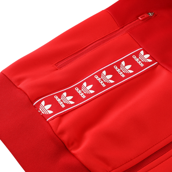 Conjunto de Frio Adidas Jaqueta + Calça Vermelha - VENI Futebol