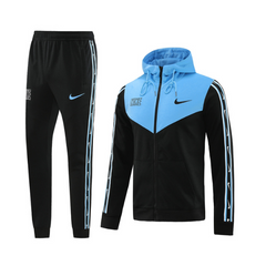 Conjunto de Frio Nike Jaqueta + Calça Preta e Azul Claro - VENI Futebol