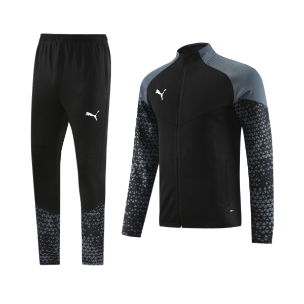 Conjunto de Frio Puma Jaqueta + Calça Preta e Cinza - VENI Futebol
