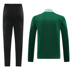 Adidas Cold Set Top e pantaloni Cold Set con cerniera a un quarto verde e nero
