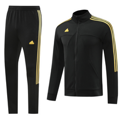 Giacca e pantaloni Adidas Cold Set neri e gialli
