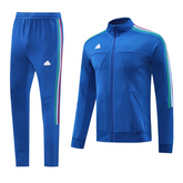 Conjunto de chaqueta y pantalón Adidas azul, verde, blanco y rojo para clima frío