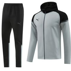 Conjunto de chaqueta y pantalón Puma Cold Set en gris y negro