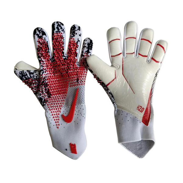 Luva de Goleiro Nike HyperTouch Elite Cinza, Preta e Vermelha - VENI Futebol