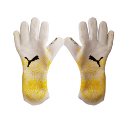 Guantes de portero Puma Future Match blancos y amarillos