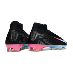 Nike Air Zoom Mercurial Superfly 10 Elite Black Blue and Pink Firm Ground FG Football Boot