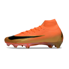 Nike Air Zoom Mercurial Superfly 10 Elite Orange and Gold Firm Ground FG Football Boot