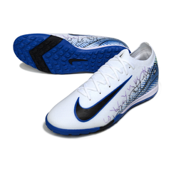 Botas de fútbol Nike Zoom Mercurial Vapor 16 Elite blancas y azules Turf TF