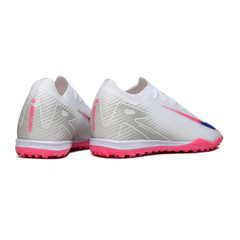 Nike Zoom Mercurial Vapor 16 Elite White Pink and Blue Turf TF Football Boot