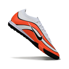 Nike Zoom Mercurial Vapor 16 Elite White Orange and Black Turf TF Football Boot