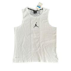 Camiseta sin mangas Jordan blanca y negra