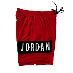 Jordan Red and Black Shorts