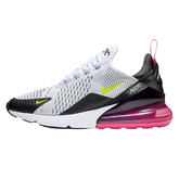 Scarpe casual Nike Air Max 270 React nere, fucsia e gialle
