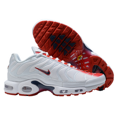 Scarpe casual Nike Air Max Plus TN bianche rosse universitarie