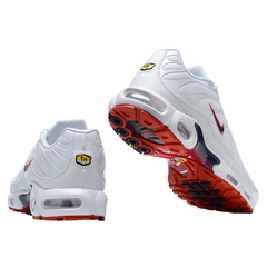 Scarpe casual Nike Air Max Plus TN bianche rosse universitarie