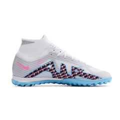 Chuteira Society Nike Zoom Mercurial Superfly 9 Elite TF Cinza,Azul e Rosa - VN Esportes