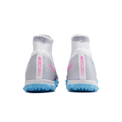Chuteira Society Nike Zoom Mercurial Superfly 9 Elite TF Cinza,Azul e Rosa - VN Esportes