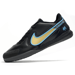 Chuteira Nike Tiempo 9 Legend IC Preto,Amarelo e Azul - VN Esportes