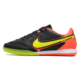 Chuteira Nike Tiempo 9 Legend IC Preto,Laranja e Amarelo - VN Esportes