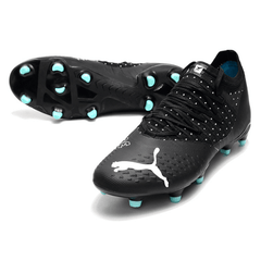 Chuteira Puma Future Z 1.3 FG Preta e Azul Claro - VN Esportes