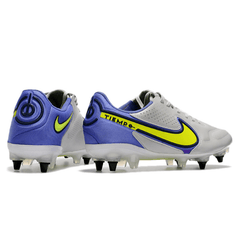Chuteira Nike Tiempo 9 Legend Anti Clog SG Branca e Azul - VN Esportes