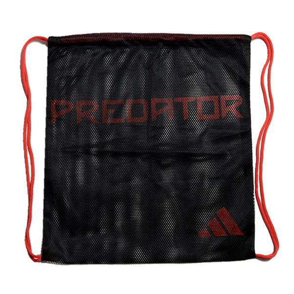 Borsa da scarpone Adidas Predator nera e rossa