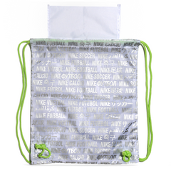 Bolsa para botas Nike plateada y verde