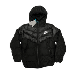 Chaqueta acolchada Nike negra y gris