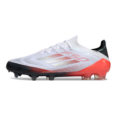 Adidas F50 Primeknit Elite White Gray and Orange Firm Ground FG Football Boot