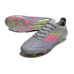 Adidas F50 Elite Gray Pink and Yellow Firm Ground FG Football Boot