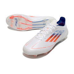 Adidas F50 Elite White Orange and Blue Firm Ground FG Football Boot
