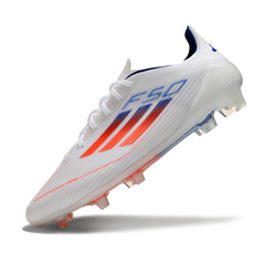 Adidas F50 Elite White Orange and Blue Firm Ground FG Football Boot