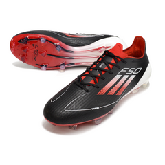Adidas F50 Elite Black White and Red Firm Ground FG Football Boot