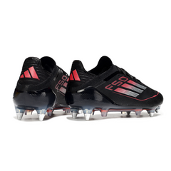 Scarpa da calcio Adidas F50 Primeknit Elite SG con tacchetti misti, nera, bianca e rossa