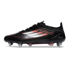 Scarpa da calcio Adidas F50 Elite SG con tacchetti misti, nera, bianca e rossa