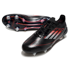Scarpa da calcio Adidas F50 Elite SG con tacchetti misti, nera, bianca e rossa