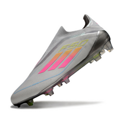 Scarpa da calcio Adidas F50 Elite Laceless Grigio Rosa e Giallo per terreni compatti FG