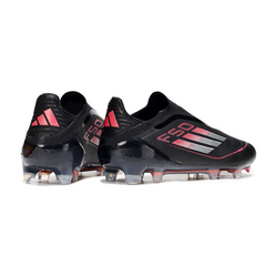 Adidas F50 Elite Laceless Black White and Red Firm Ground FG Football Boot