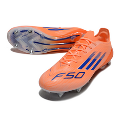 Botas de fútbol Adidas F50 Elite SG con tacos mixtos en naranja