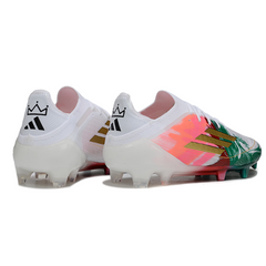 Scarpa da calcio Adidas F50 Primeknit Elite bianca, verde e rossa per terreni compatti FG