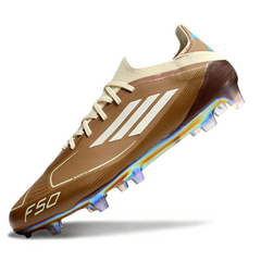 Adidas F50 Primeknit Elite Brown and Light Blue Firm Ground FG Football Boot