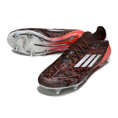 Scarpa da calcio Adidas F50 Primeknit Elite SG con tacchetti misti marroni e rossi