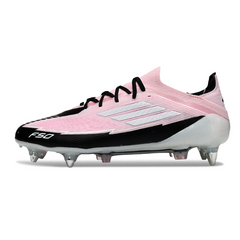 Scarpa da calcio Adidas F50 Primeknit Elite SG con tacchetti misti rosa chiaro e nero