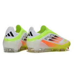 Adidas F50 Elite Laceless Green and Orange Firm Ground FG Football Boot